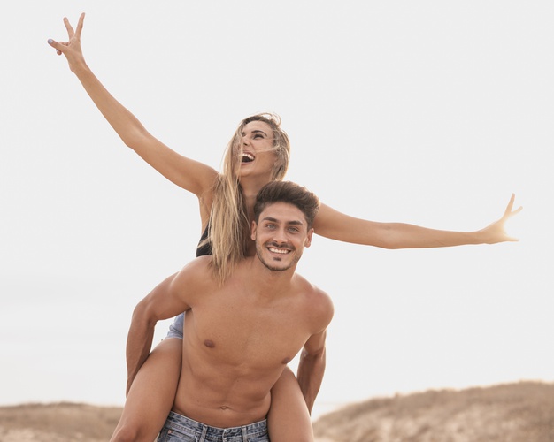 Couple enjoying outdoors