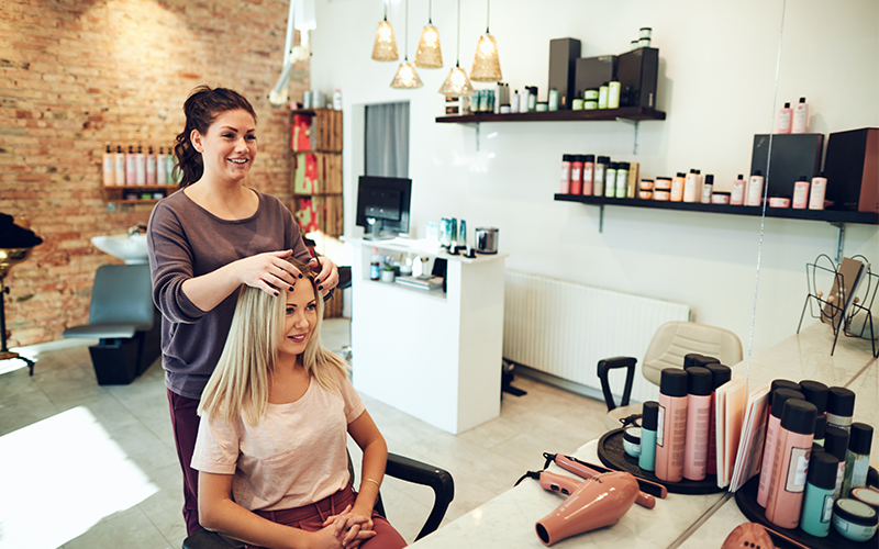 Woman having a consultation with a beauty professional